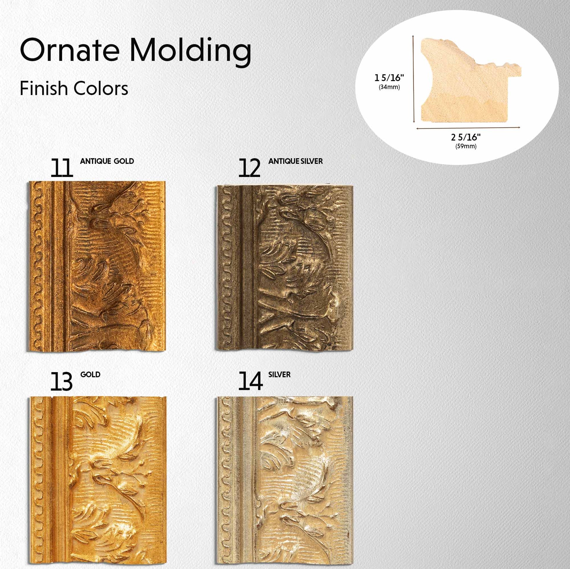 Ornate 59  molding sample colors