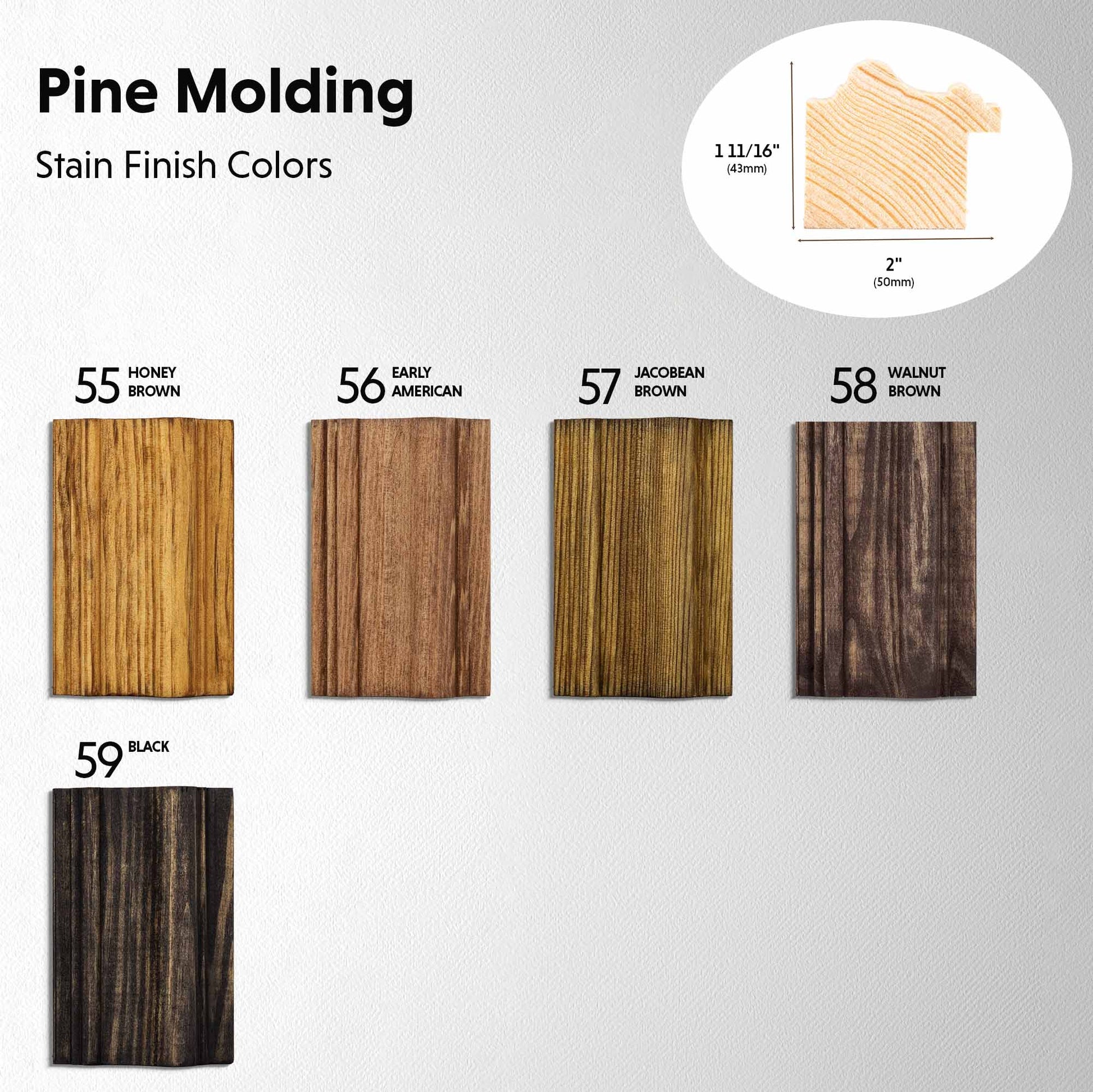 Pine 50 Stained molding sample