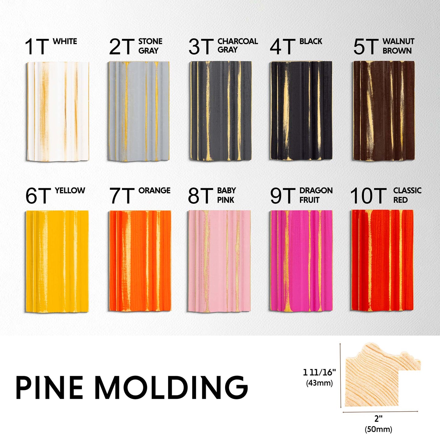 Colorful Distressed PINE Molding TV Frame