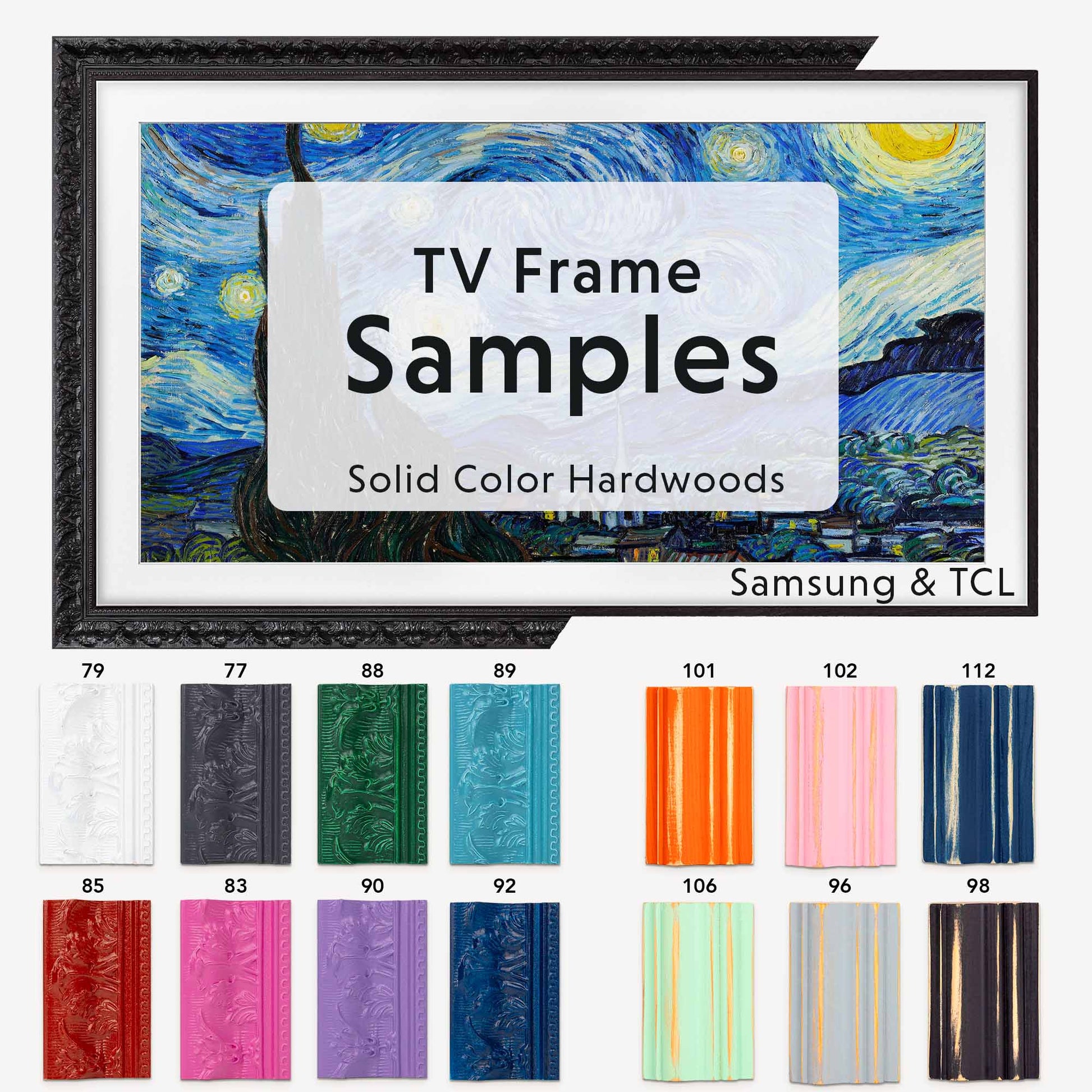 Solid Color Tv Frame molding color samples