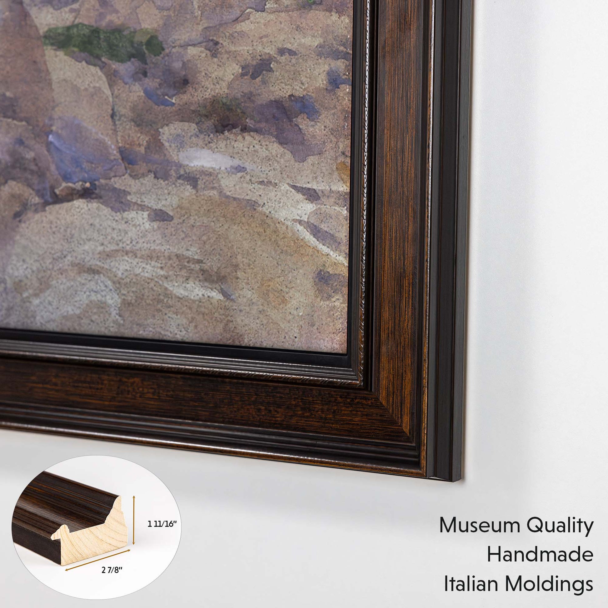 TV frame is made from museum quality italian wooden moldings
