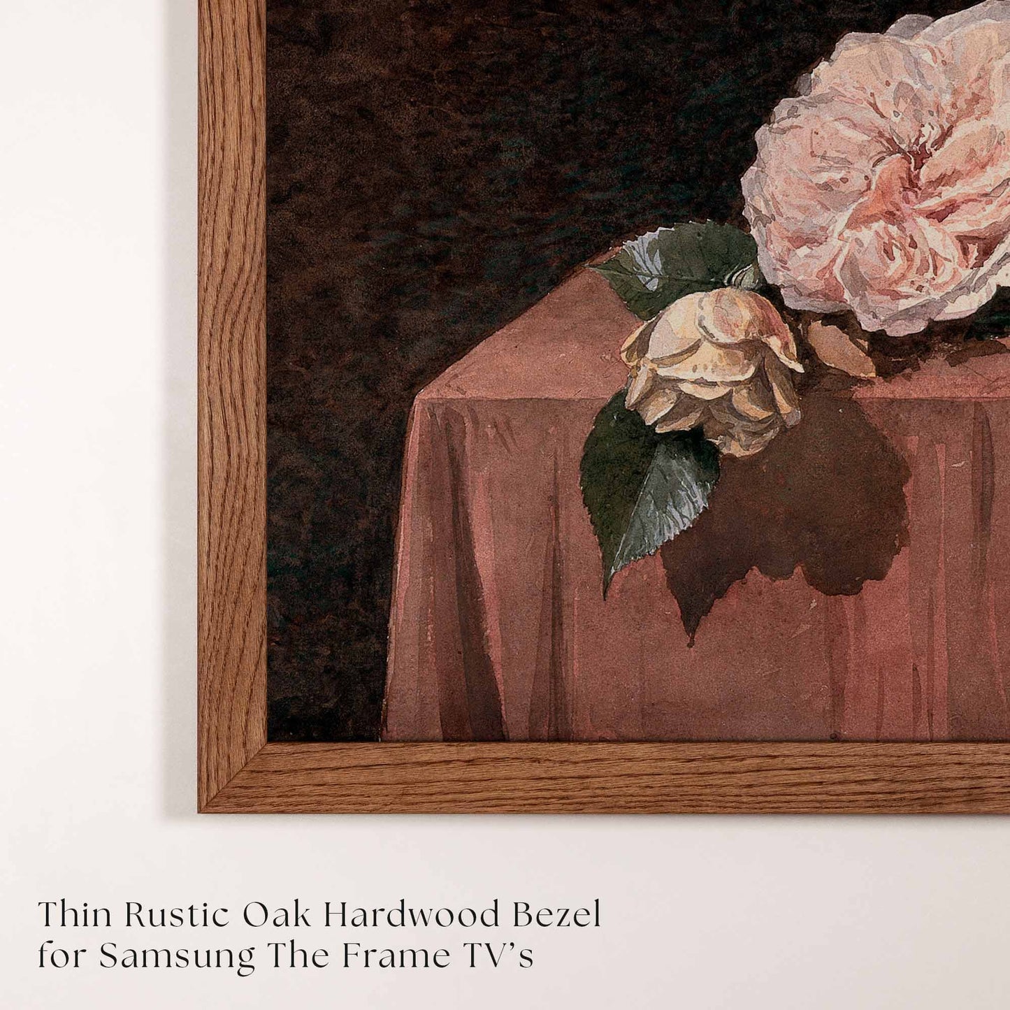 Thin Rustic Oak Hardwood bezel for Samsung The Frame TV's