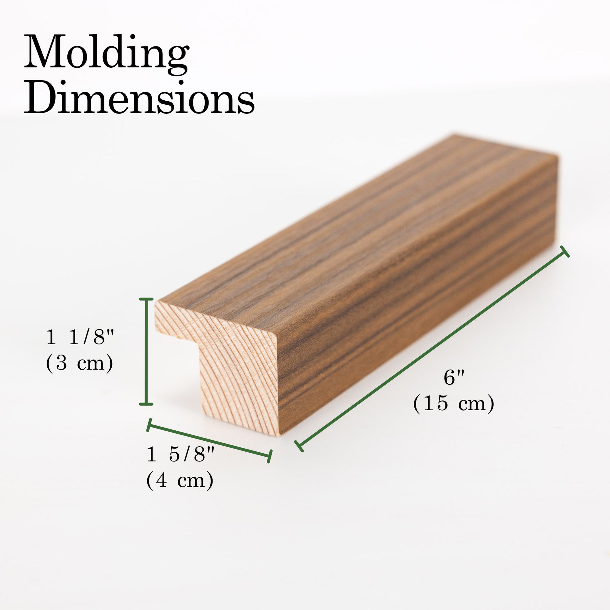 Walnut TV Frame samples Measurements
