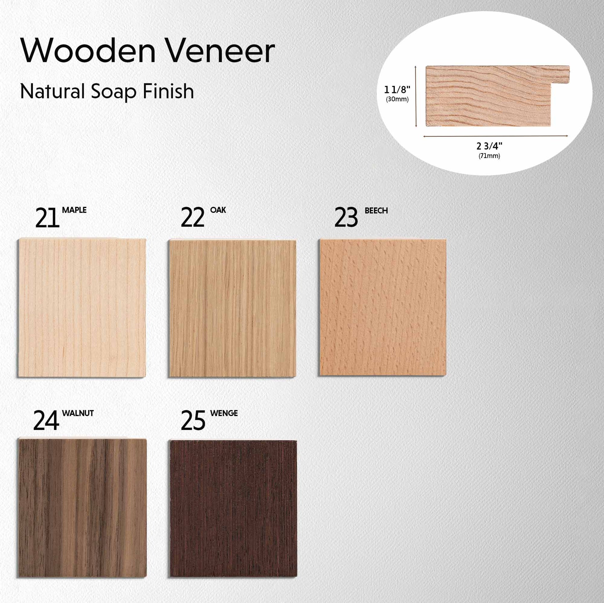 Wood veneer sample colors