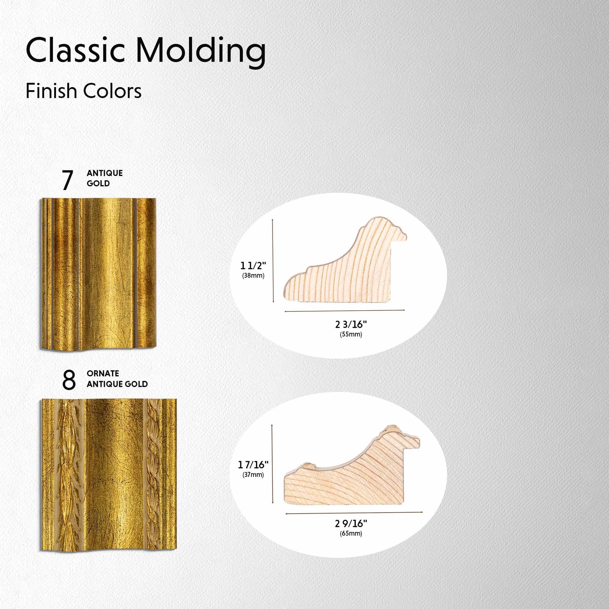 classic molding sample colors