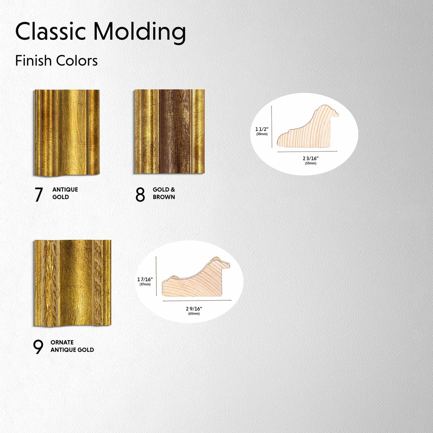 Contemporary Style TV Frame Samples