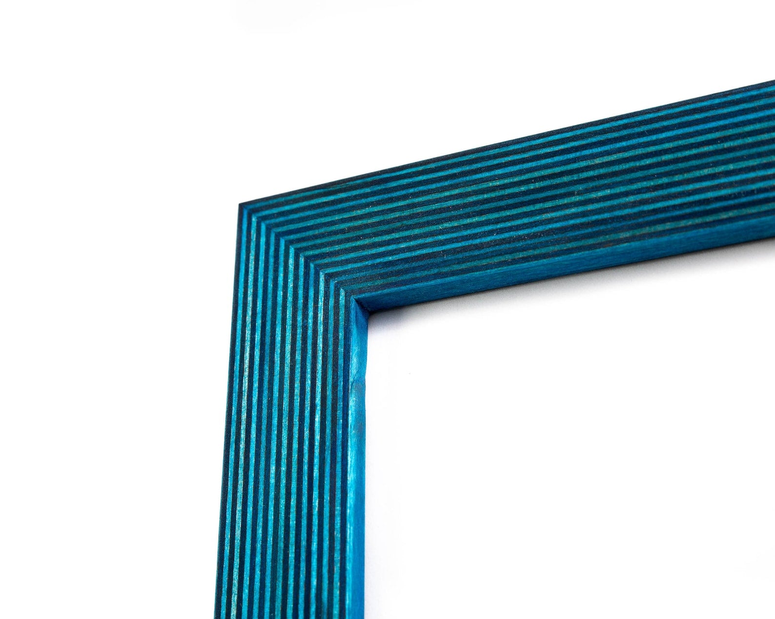 Close-up of a blue picture frame corner on a white background. Blue Photo Frame, Wood Picture Frame, Rustic Frame SIZES 4x4 4x6 5x5 5x7 5.5x8.5 6x6 6x8 7x7 A5 A4 A3 7x9 8x8 8x10 10x10 8x12 8.5x11 11x14