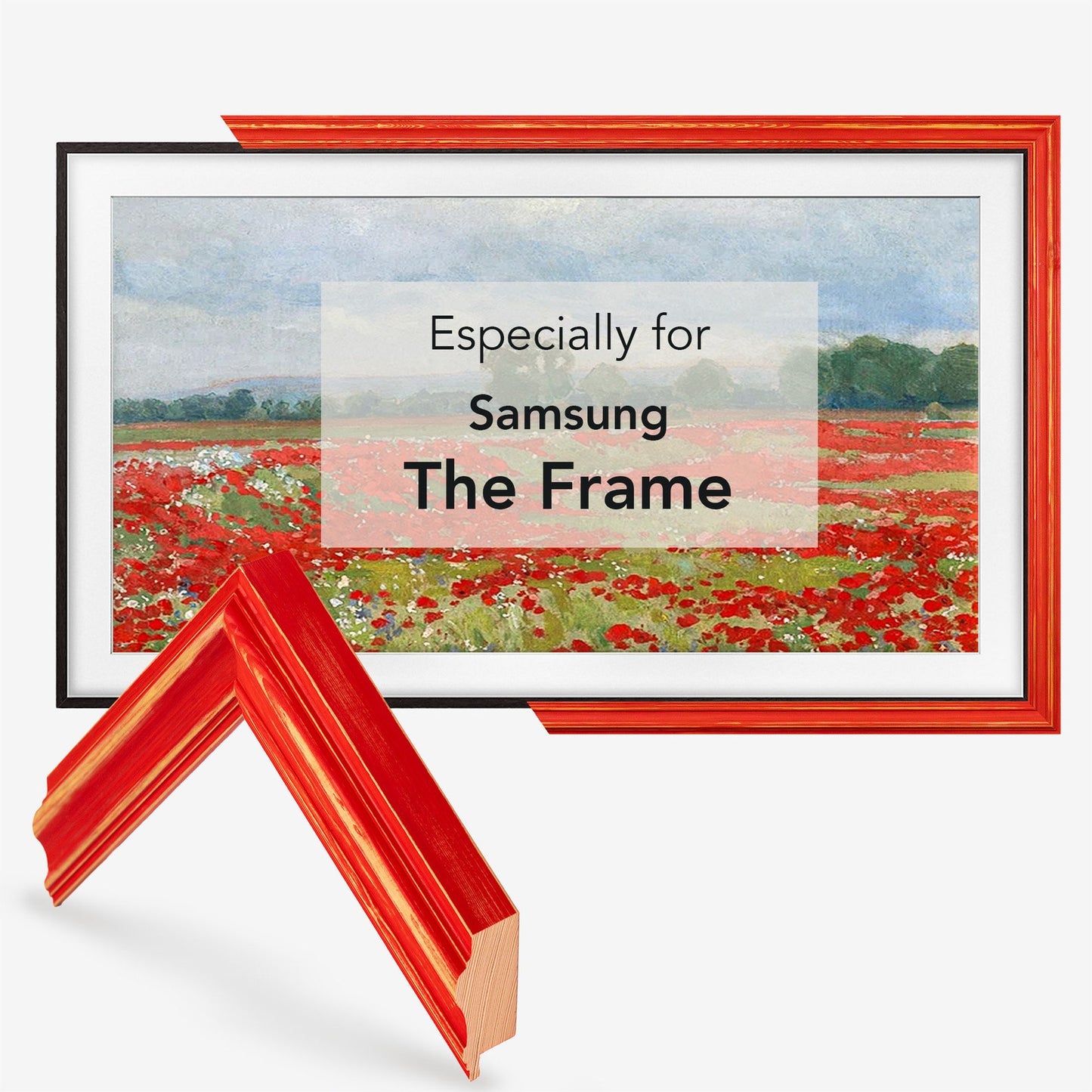 Colorful Frame for Samsung The Frame TV, Distressed Style Hardwood TV Bezel for your Tv Art, TV Frame Sizes 32, 43, 50, 55, 65, 75, 85 inch