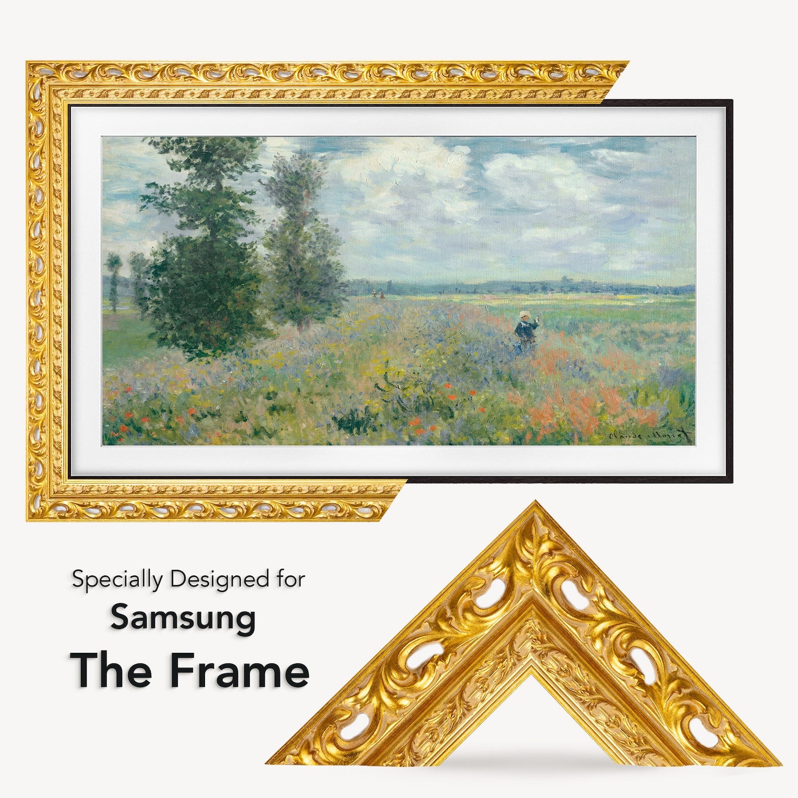 Gold Baroque style frame for TV
