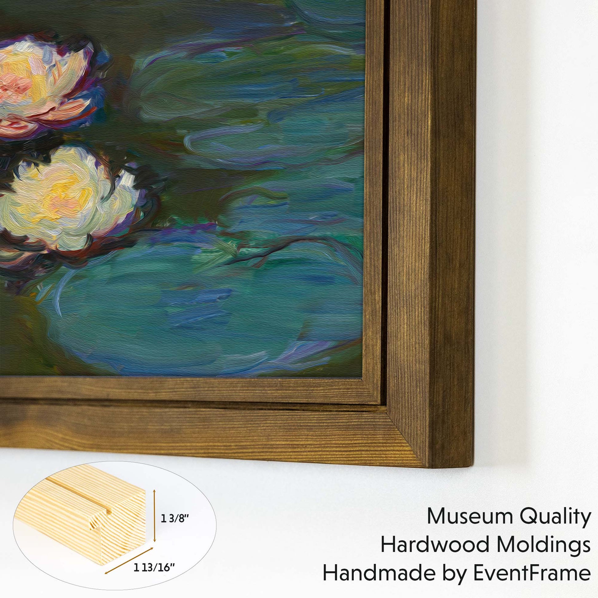 museum quality Jacobean Brown pine tv bezel