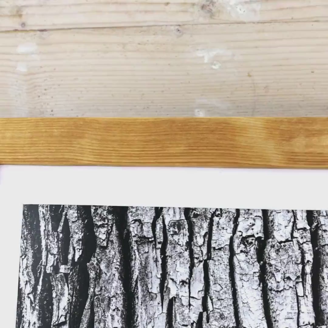 Natural BIRCH Picture Frame in Flat Style, Handmade Solid Hardwood Photo Frame, Modern Gallery Wall Frames, Custom Size A1 5x7 11x17 24x36