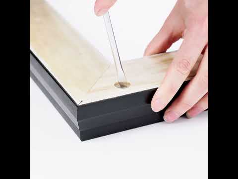 Cadre TV pour téléviseurs Samsung The Frame, lunette TV faite à la main, finition rustique en bois foncé et or, tailles de cadre TV 32, 43, 50, 55, 65, 75, 85 pouces