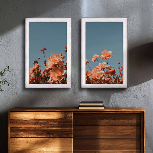 natural wood white picture frame