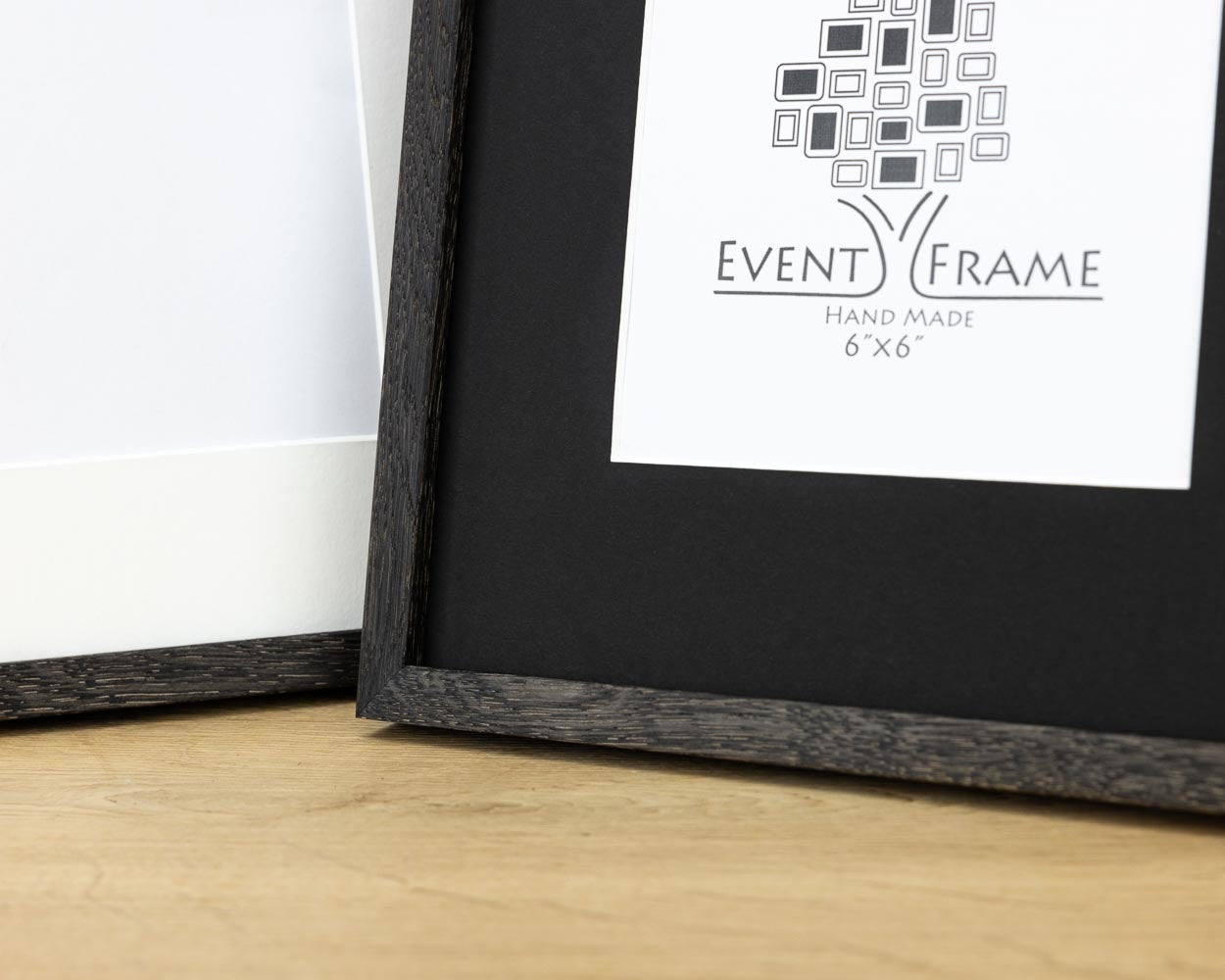 Super Slim Black Solid Oak Hardwood Photo Frame 1/2 Thin Edge