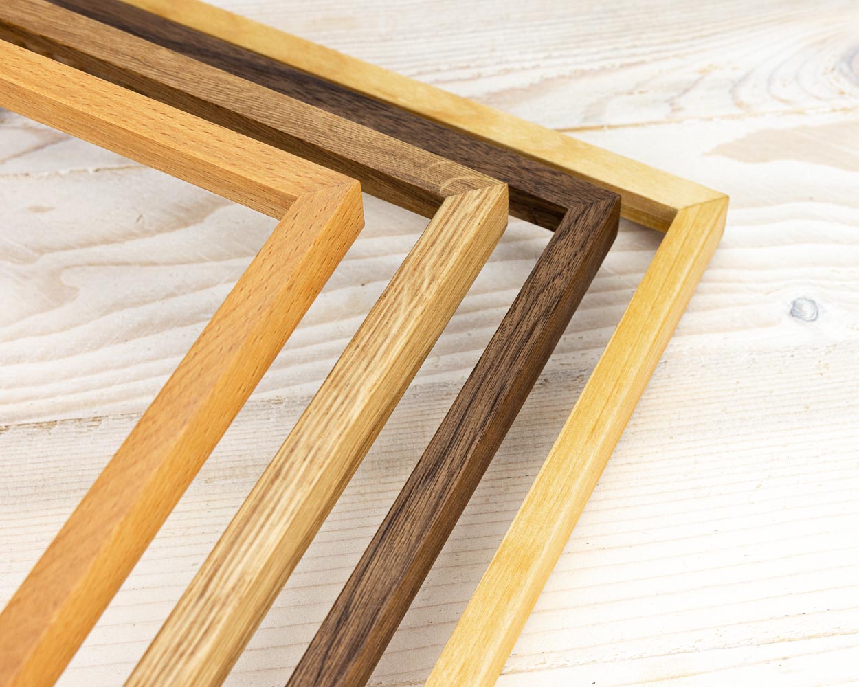 Super Slim Natural Hardwood Picture Frame, Natural Hardwood of Your Choice, 1/2 Thin Edge