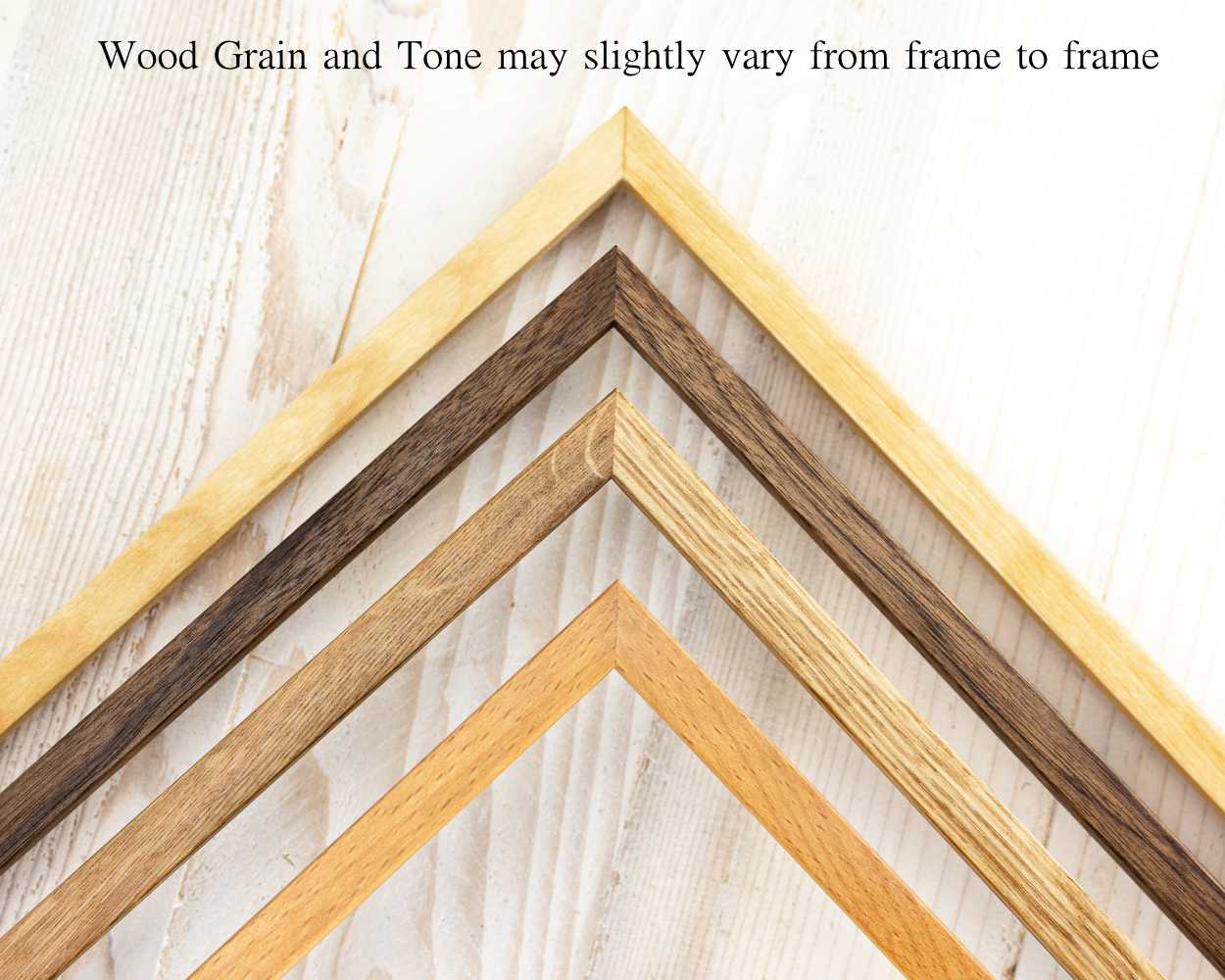 Super Slim Natural Hardwood Picture Frame, Natural Hardwood of Your Choice, 1/2 Thin Edge