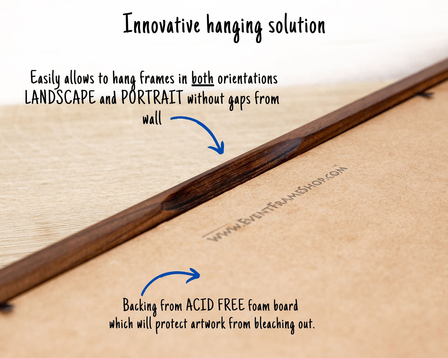 Super Slim Natural Hardwood Picture Frame, Natural Hardwood of Your Choice, 1/2 Thin Edge