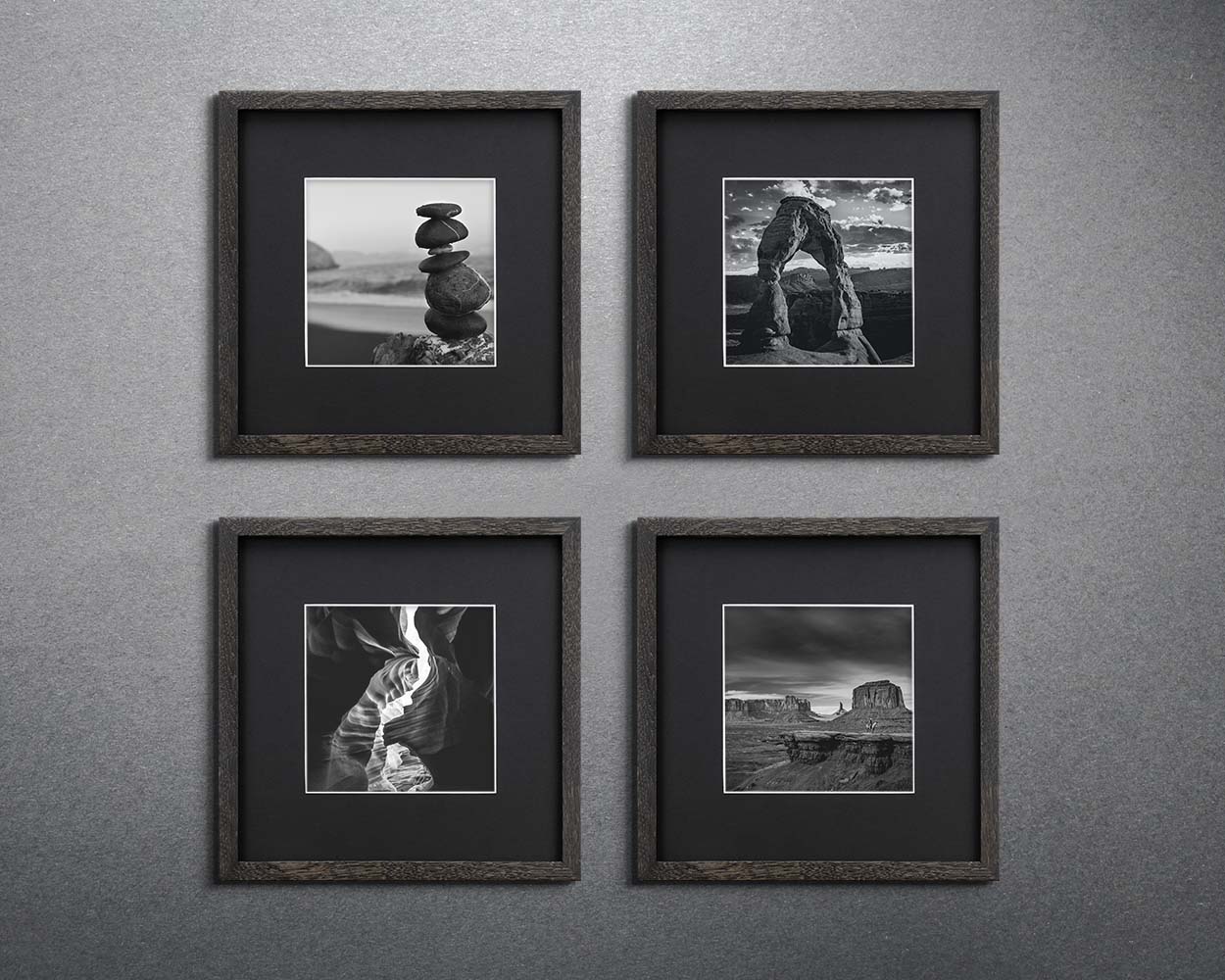 Super Slim Black Solid Oak Hardwood Photo Frame 1/2 Thin Edge