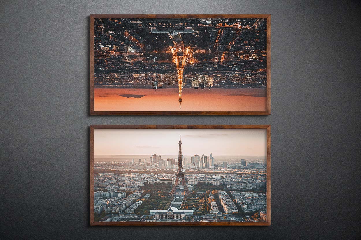 Cadre photo panoramique à bord super fin, cadre photo Polaroid coloré, cadre photo en bois dur de bouleau massif 1/2 bord mince 1/2 bord mince
