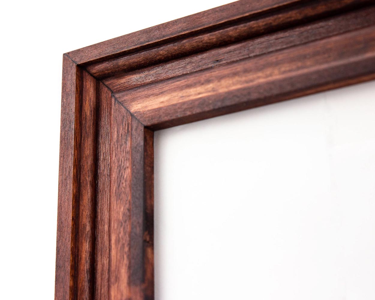 Reddish Brown Vintage Design Photo Frame from Solid Birch Hardwood 2 inch wide