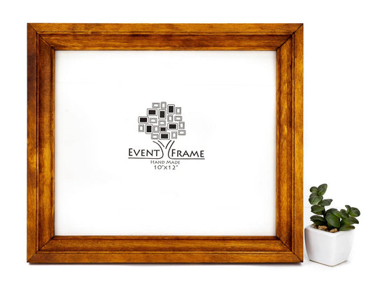 Cadre photo marron au design vintage miel en bois de bouleau massif