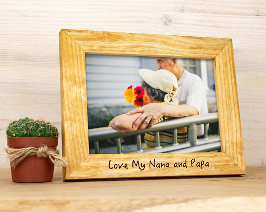 Natural Engraved Birch Hardwood Picture Frame