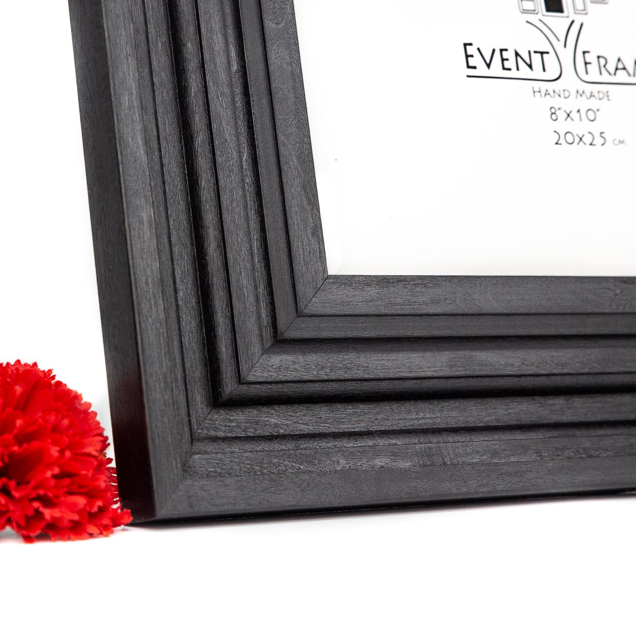 Black Vintage Design Photo Frame from Solid Birch Hardwood 3 inch wide