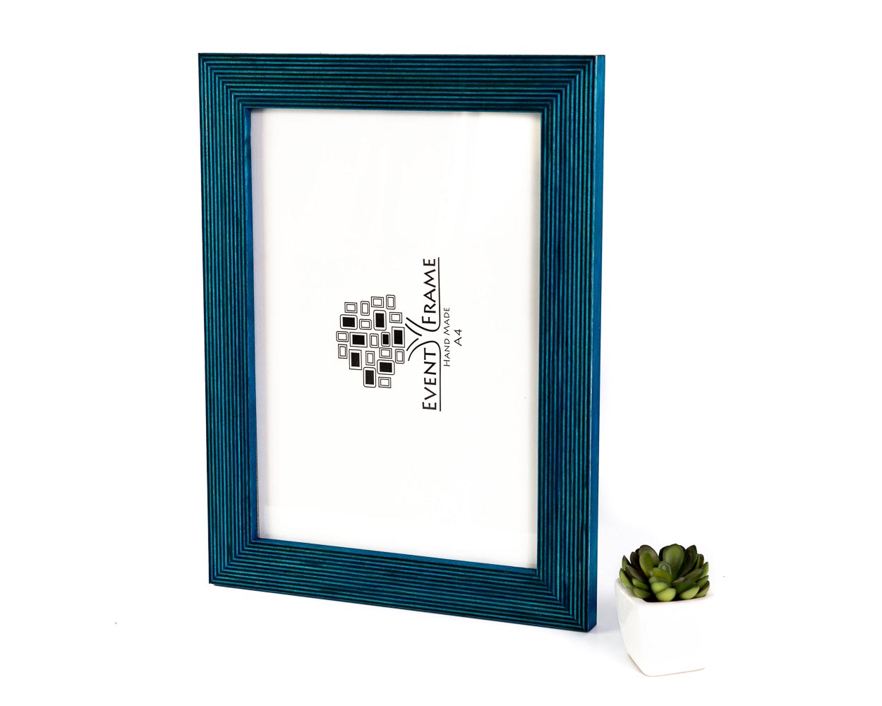 Cadre photo bleu standard