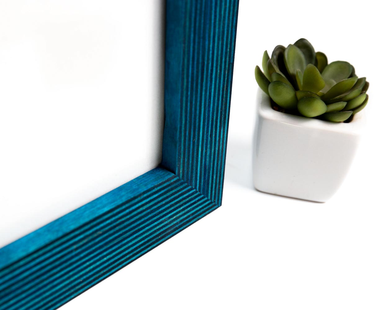 Cadre photo bleu standard