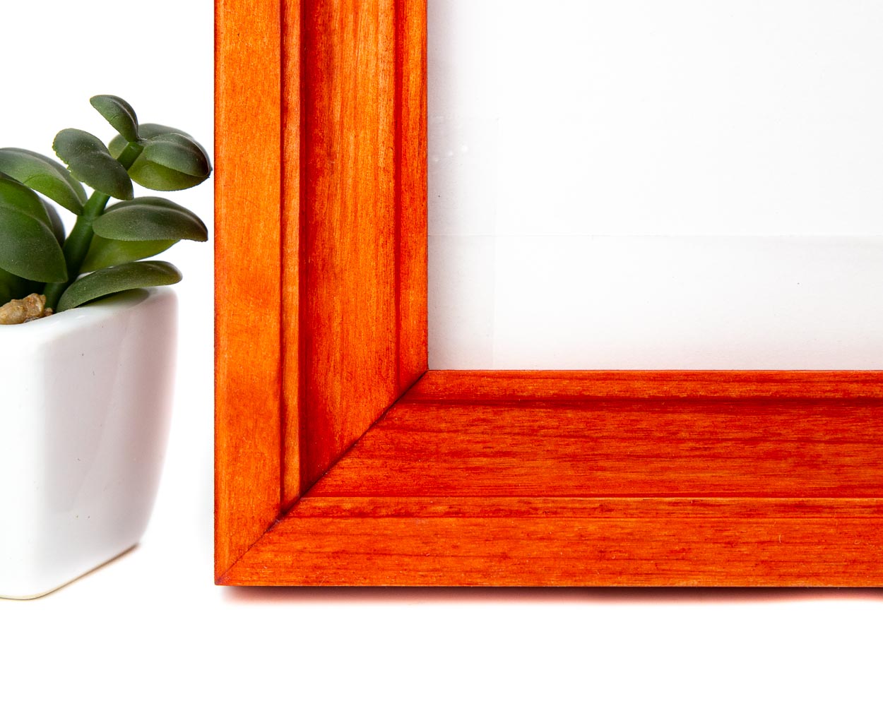 Orange Vintage Design Photo Frame from Solid Birch Hardwood