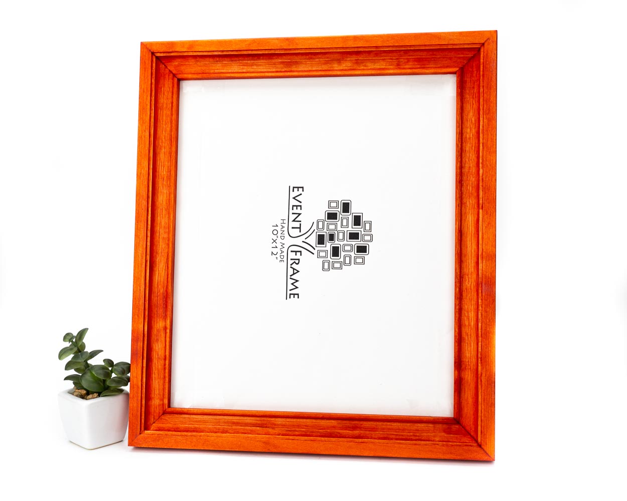 Orange Vintage Design Photo Frame from Solid Birch Hardwood