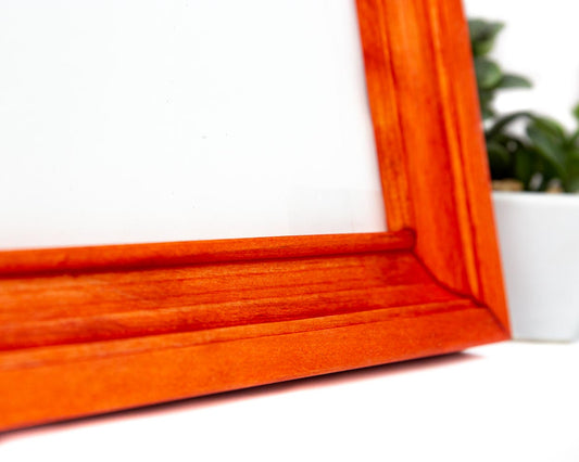 Orange Vintage Design Photo Frame from Solid Birch Hardwood