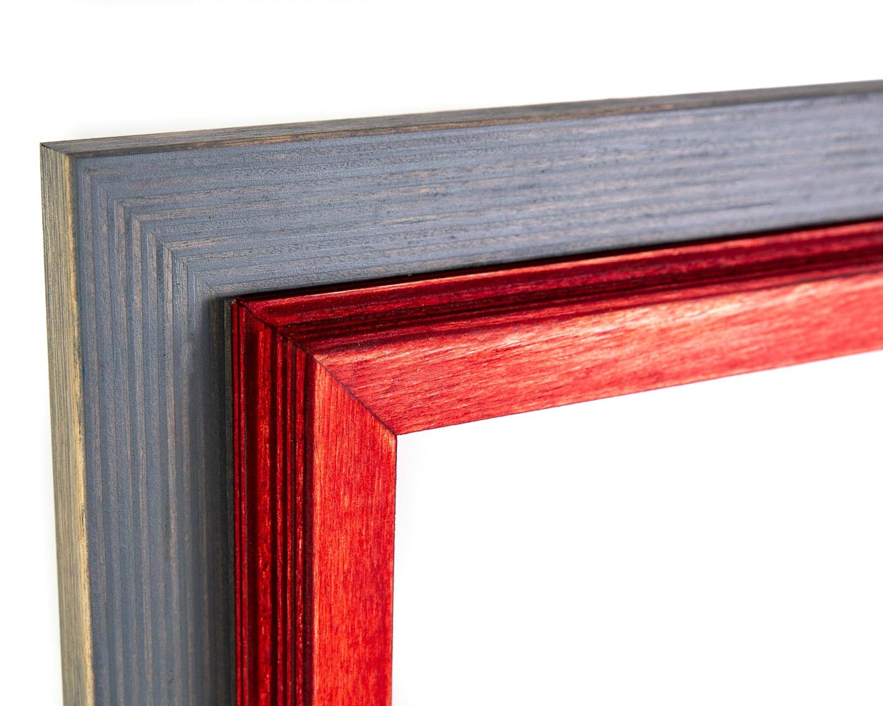 Double Grey + Red  Photo Frame