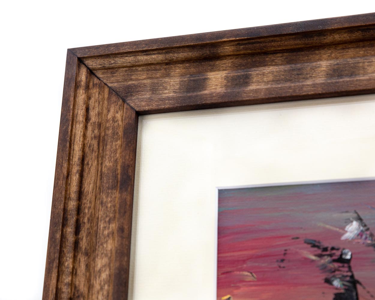 Walnut Brown Vintage Design Photo Frame from Solid Birch Hardwood 2 inch wide