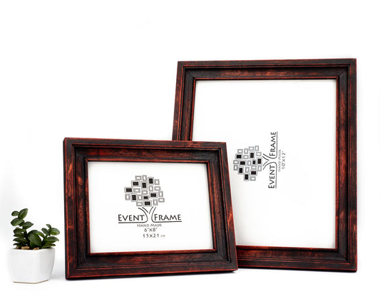 Reddish Black Vintage Design Photo Frame from Solid Birch Hardwood