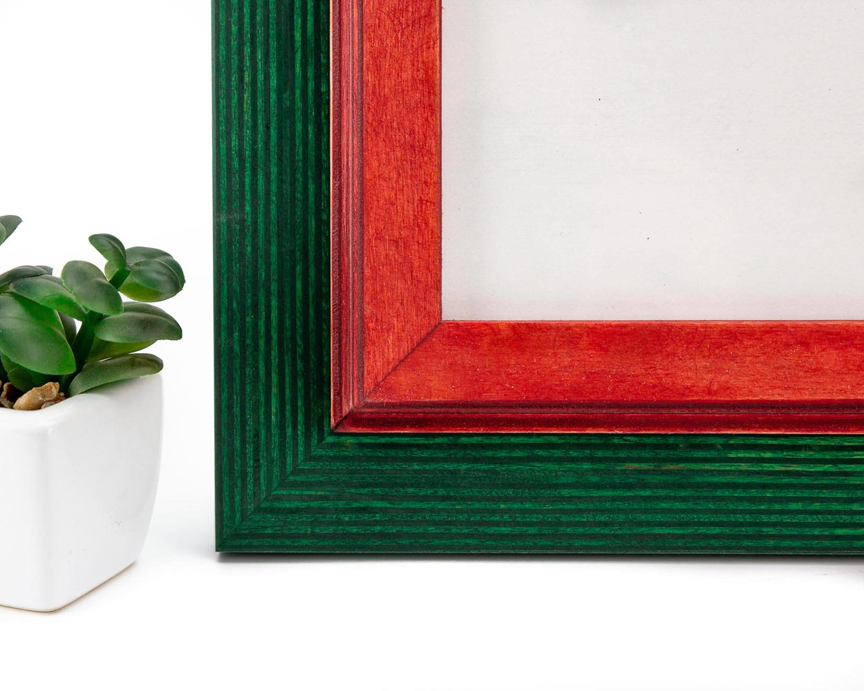 Double Green + Red Photo Frame