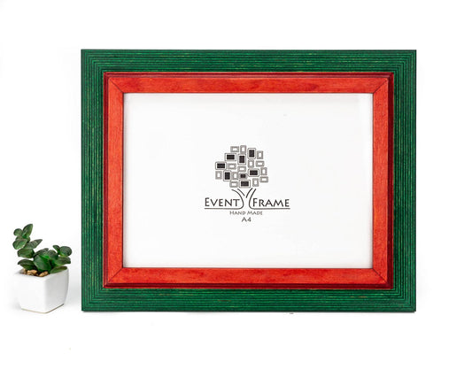 Double Green + Red Photo Frame
