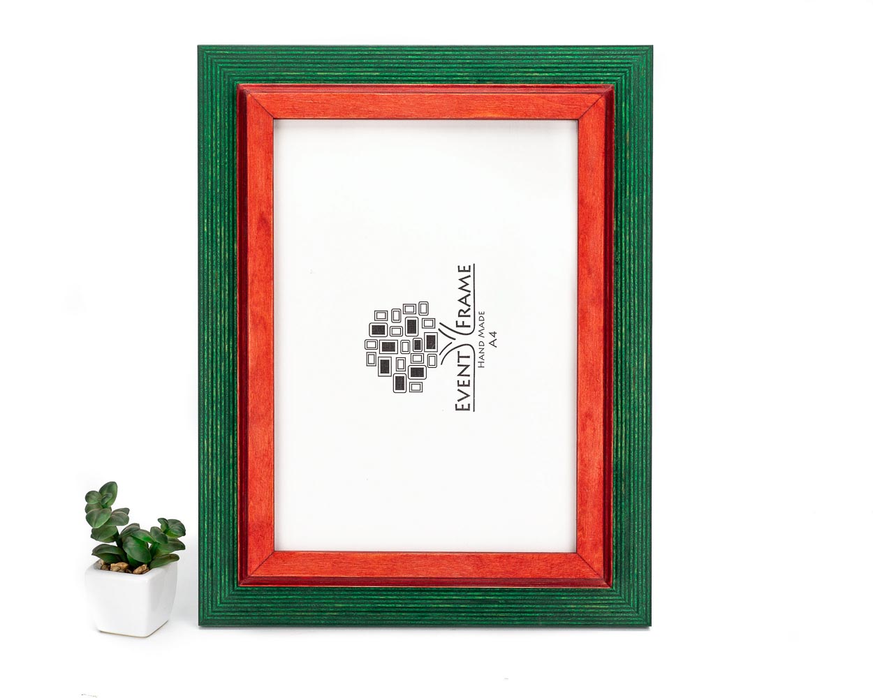 Double Green + Red Photo Frame