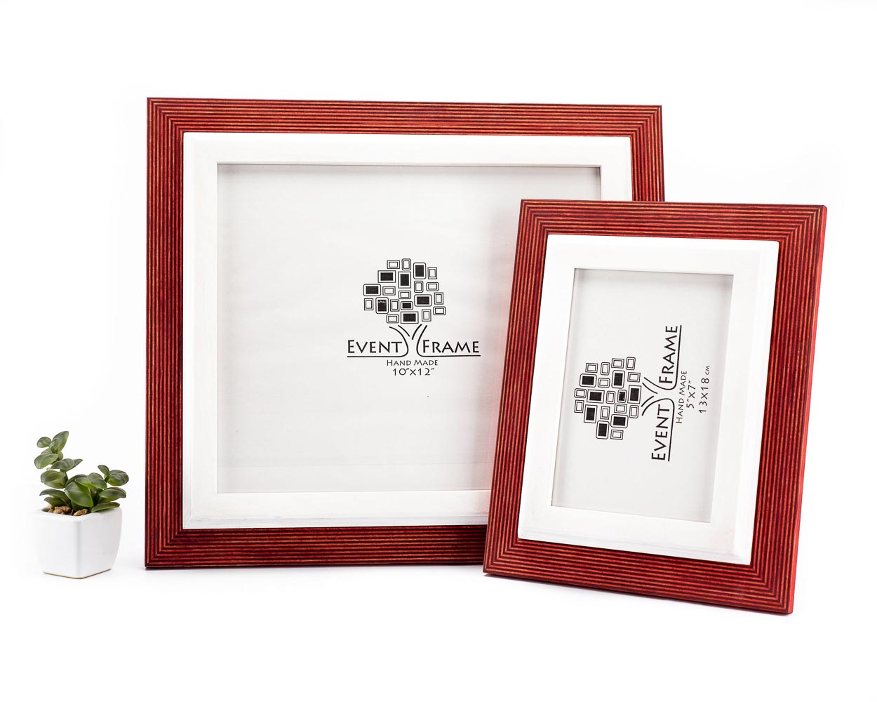Double Red + White Photo Frame