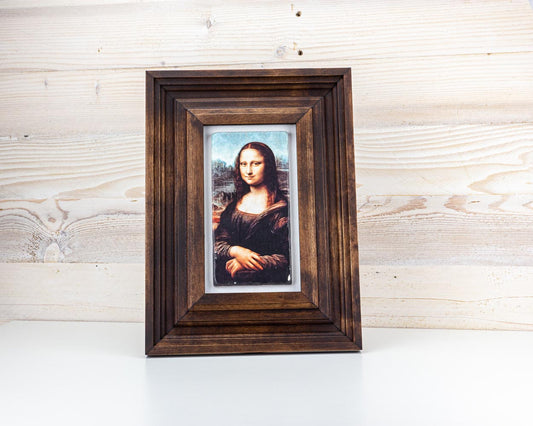 Walnut Brown Vintage Design Photo Frame from Solid Birch Hardwood 3 inch wide