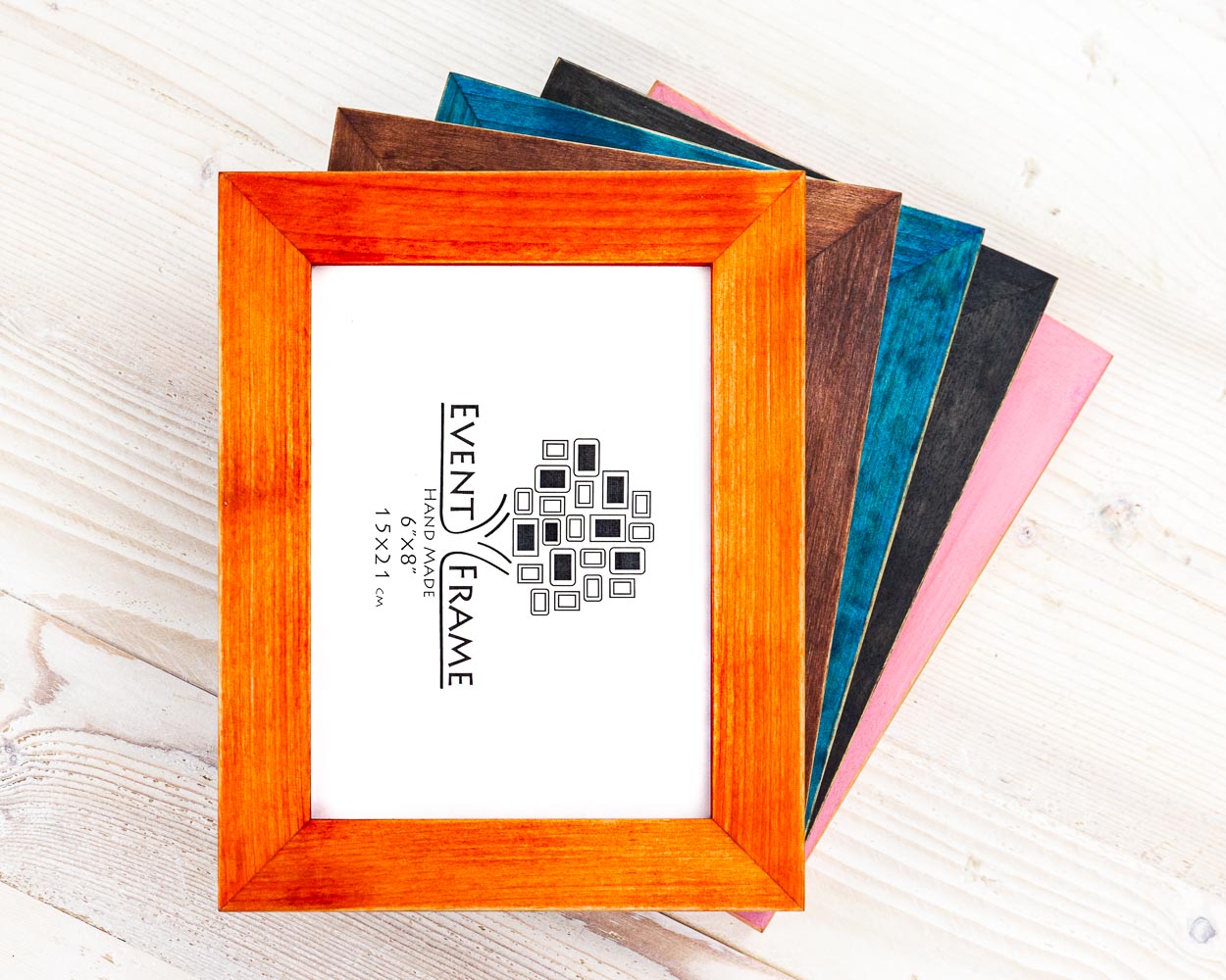 Colorful Distressed Modern Design Solid Birch Hardwood Picture Frame 34 mm