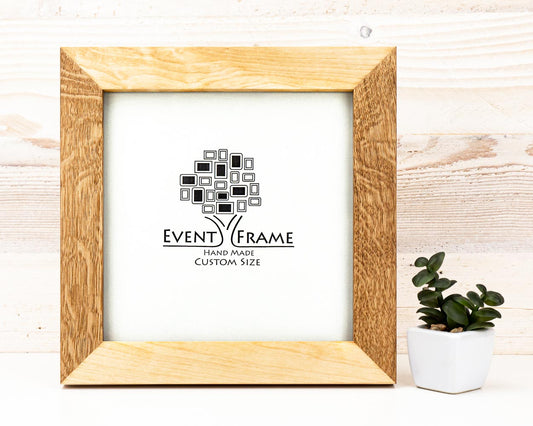 Cadre photo combiné en chêne massif et bois de bouleau au design moderne.