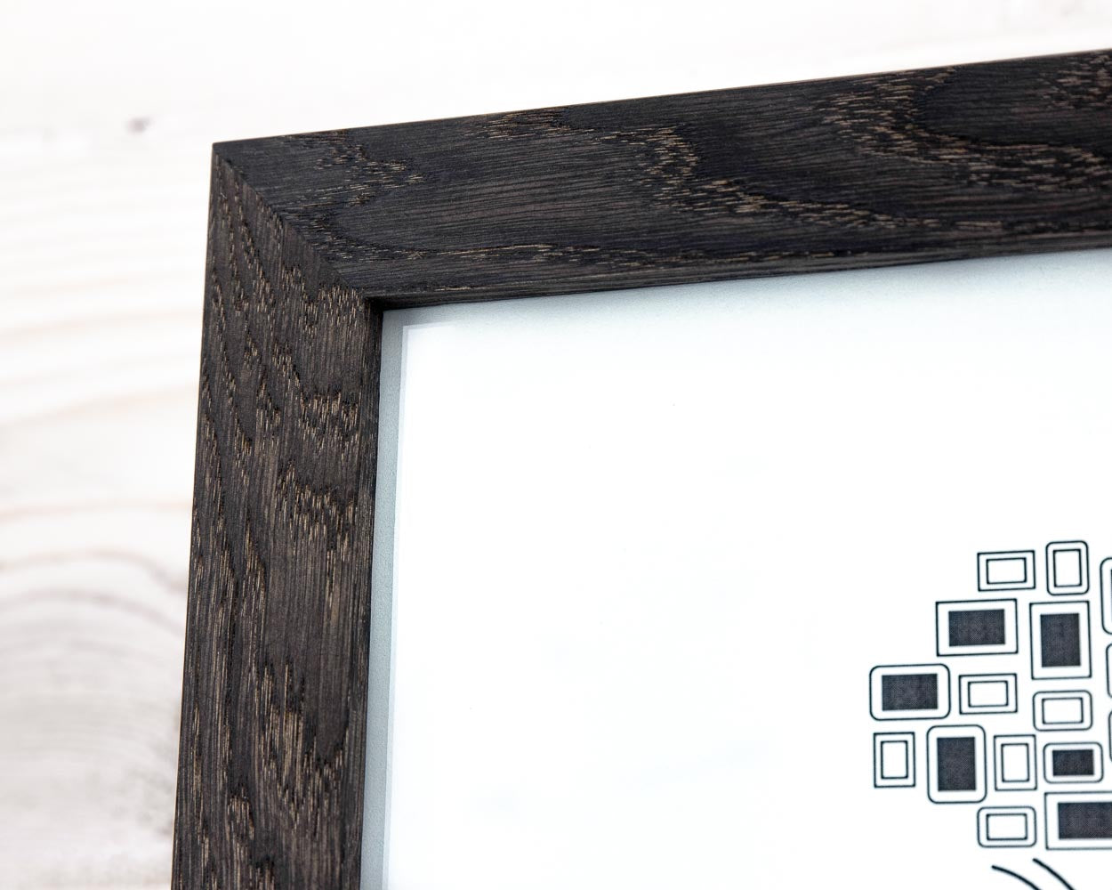 Black Modern Design Solid Oak Hardwood Photo Frame 32 mm