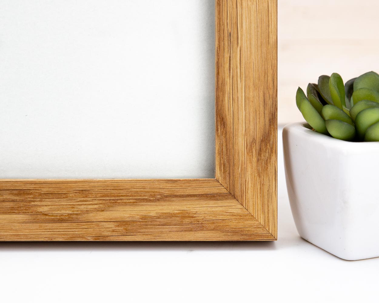 Cadre photo en bois dur de chêne massif au design moderne et naturel, 25 mm