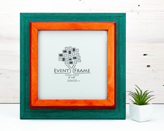 Double Green + Orange Photo Frame