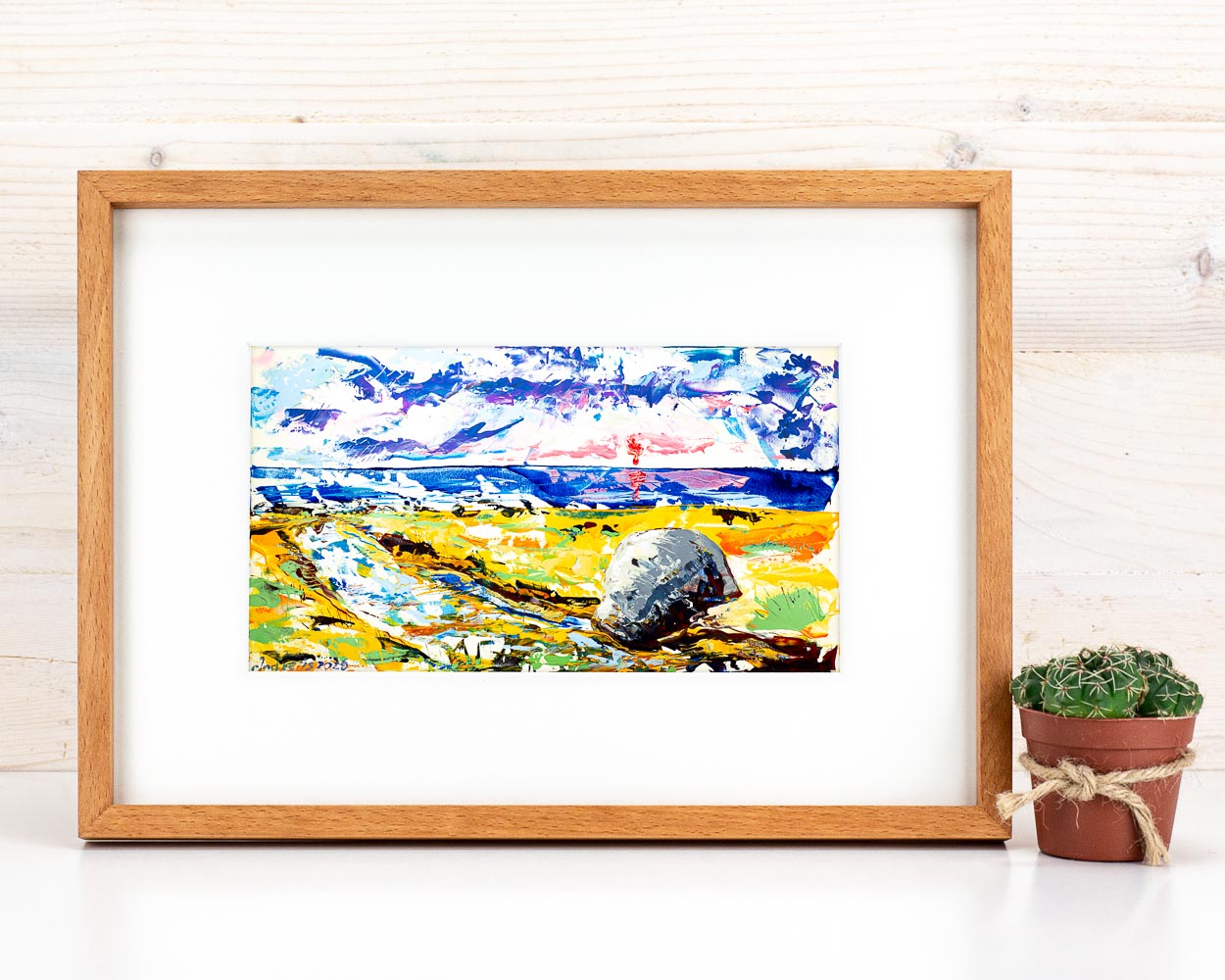 Solid European Beach Hardwood Photo Frame 1/2 Thin Edge