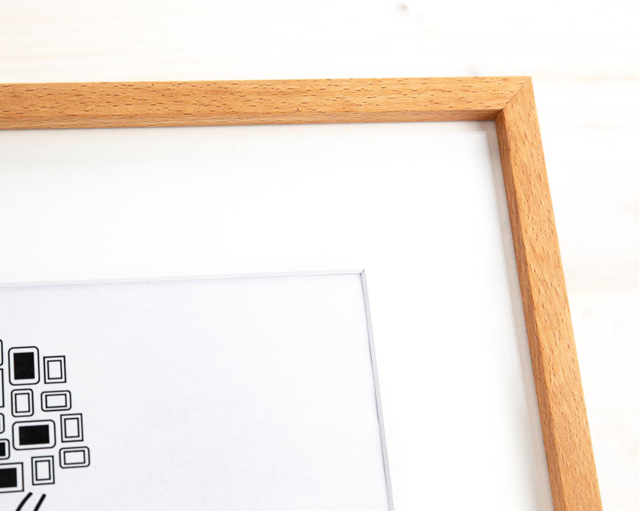 Solid European Beach Hardwood Photo Frame 1/2 Thin Edge