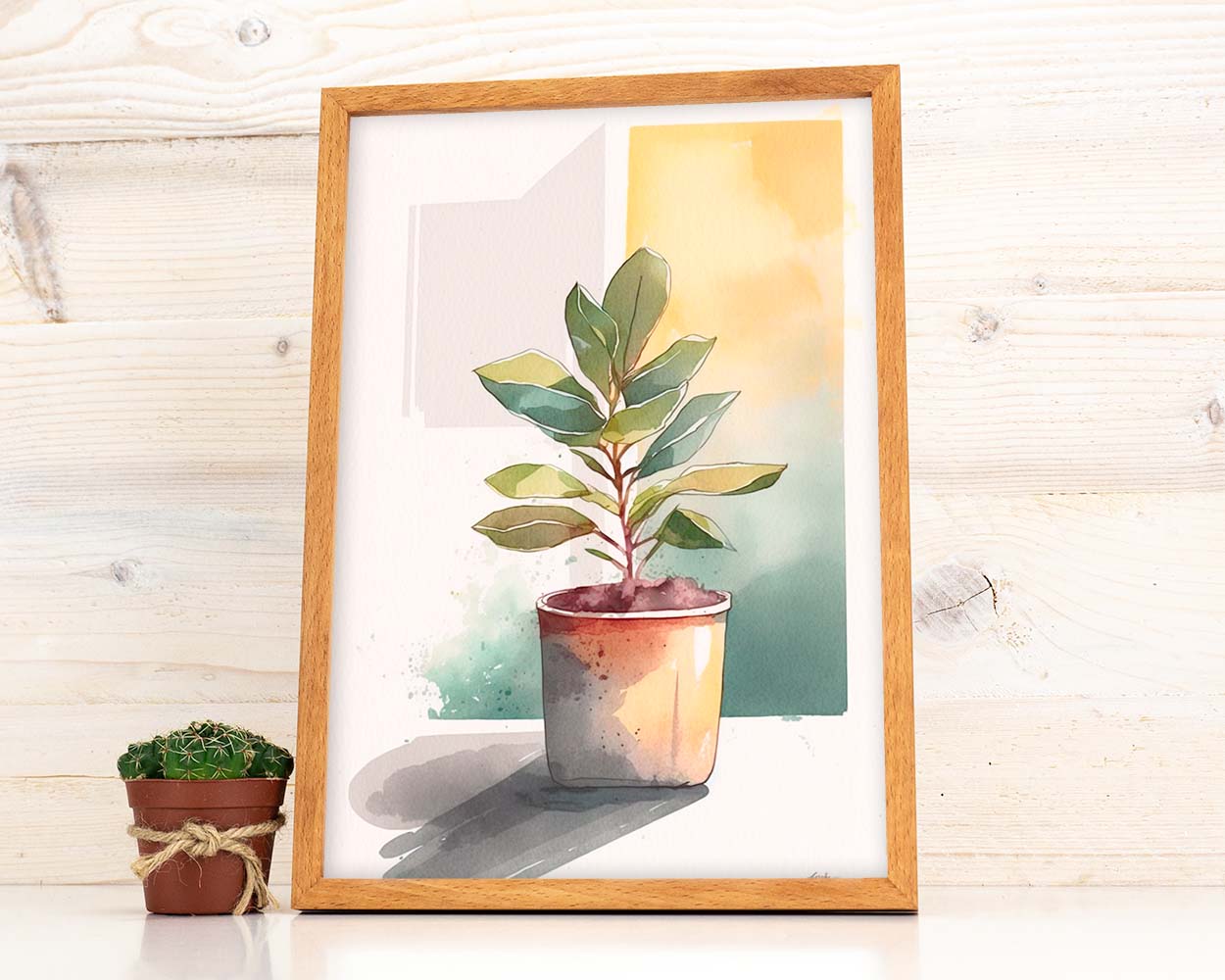 Super Slim Natural Hardwood Picture Frame, Natural Hardwood of Your Choice, 1/2 Thin Edge