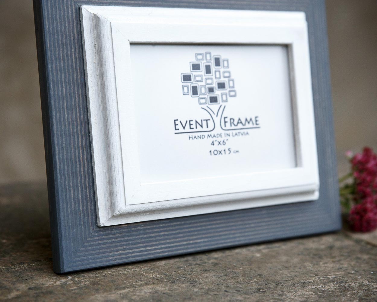 Double Grey + White Photo Frame