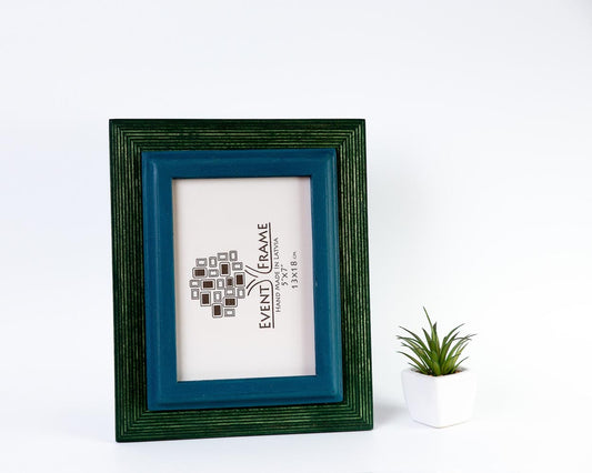 Double Green + Blue Photo Frame